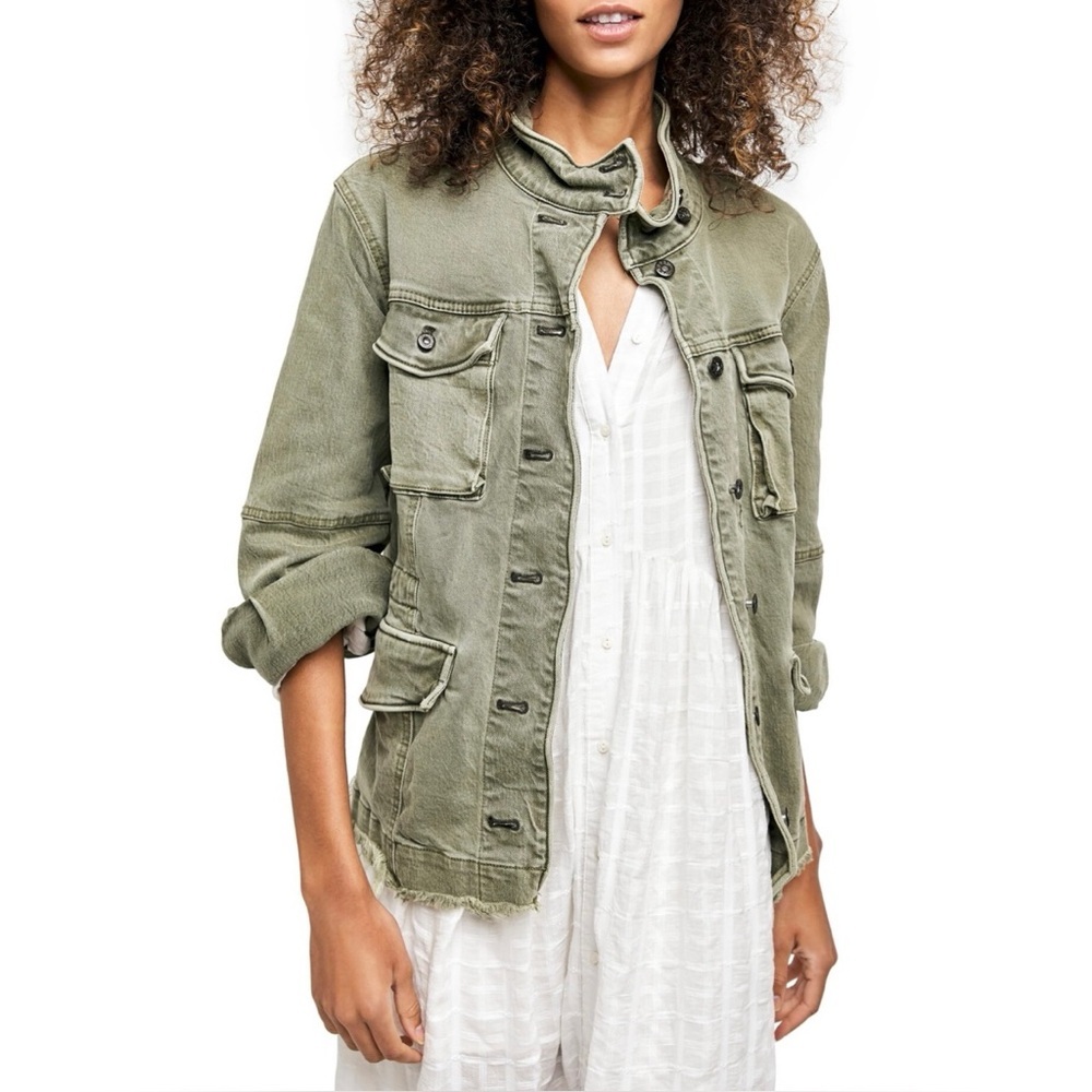FREE PEOPLE HARLEY MILITARY UTILITY JACKET NWOT
